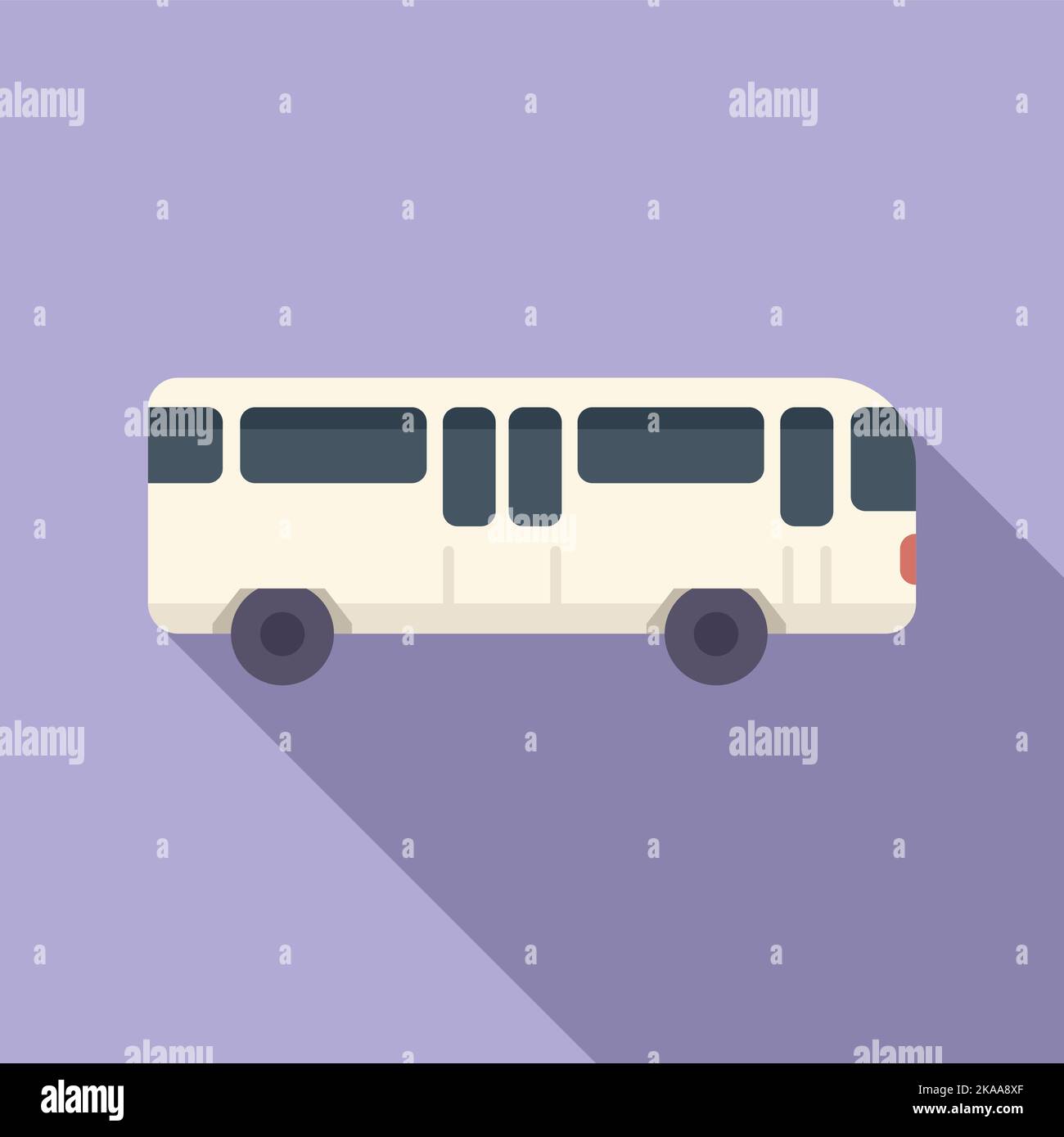 Airport bus icon flat vector. Ground support. Cargo aviation Stock Vector