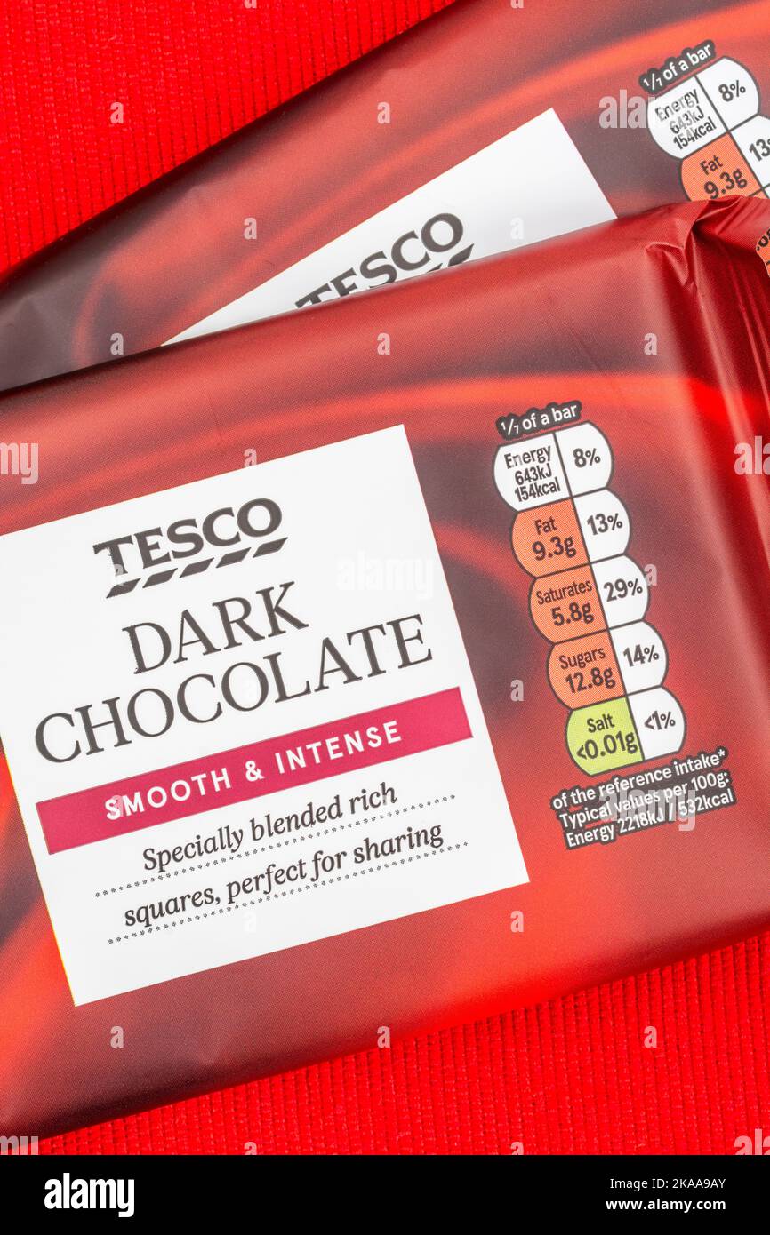 Tescos 2024 dark chocolate