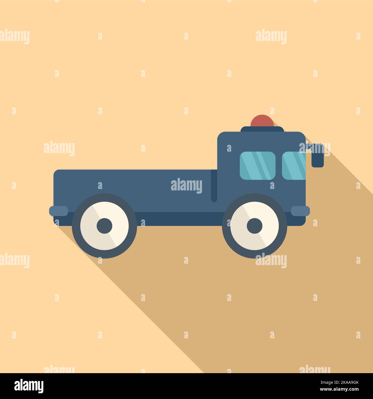 Airport truck icon flat vector. Ground support. Airplane support Stock Vector