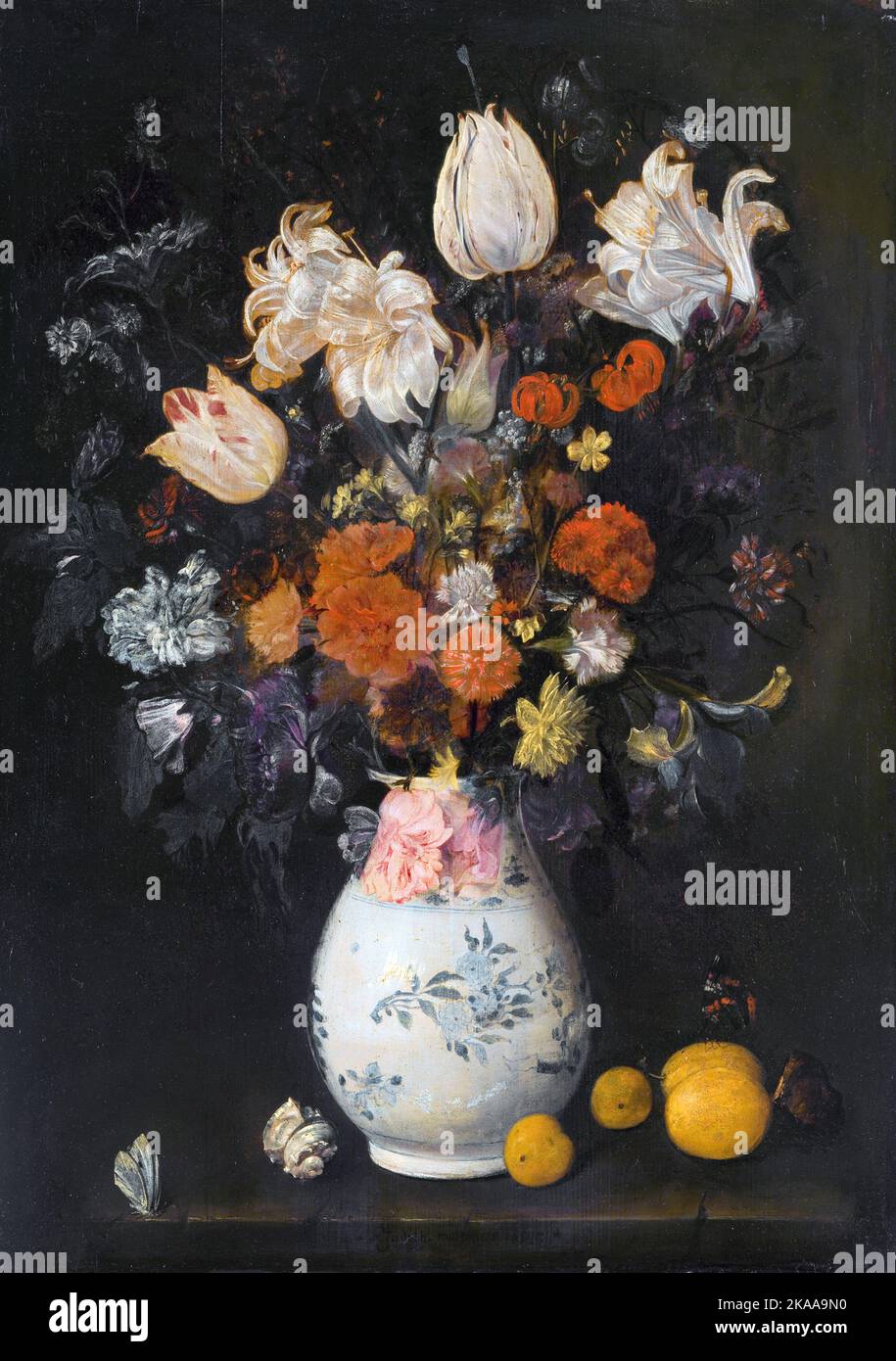 Blompotje (Flowers in a Vase) (1654), Painting by Judith Leyster Stock Photo