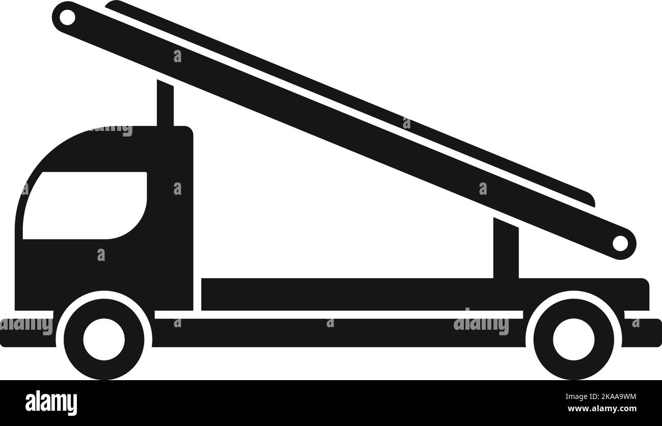 Cargo truck icon simple vector. Ground support. Aviation vehicle Stock Vector