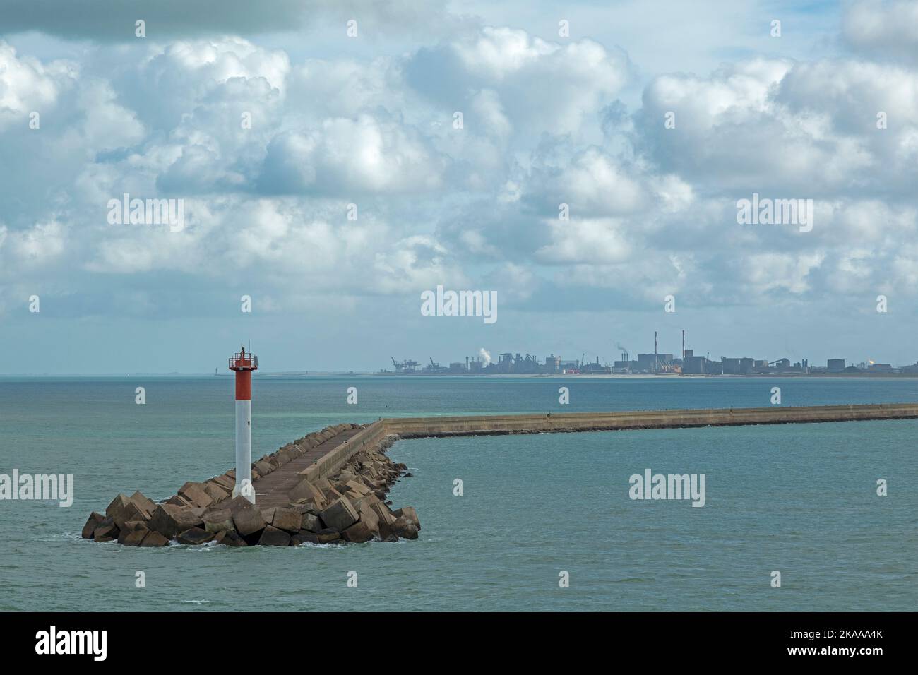 Harbour Entrance, Clouds, Dunkirk, France Stock Photo - Alamy