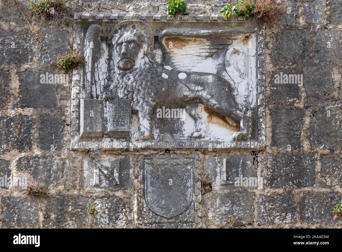 venetian-lion-engraved-creator-names-pentagonal-tower-porec-croatia