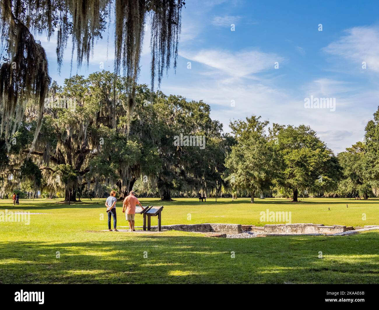 Fort Frederica National Monument on St Simons Island in Stock