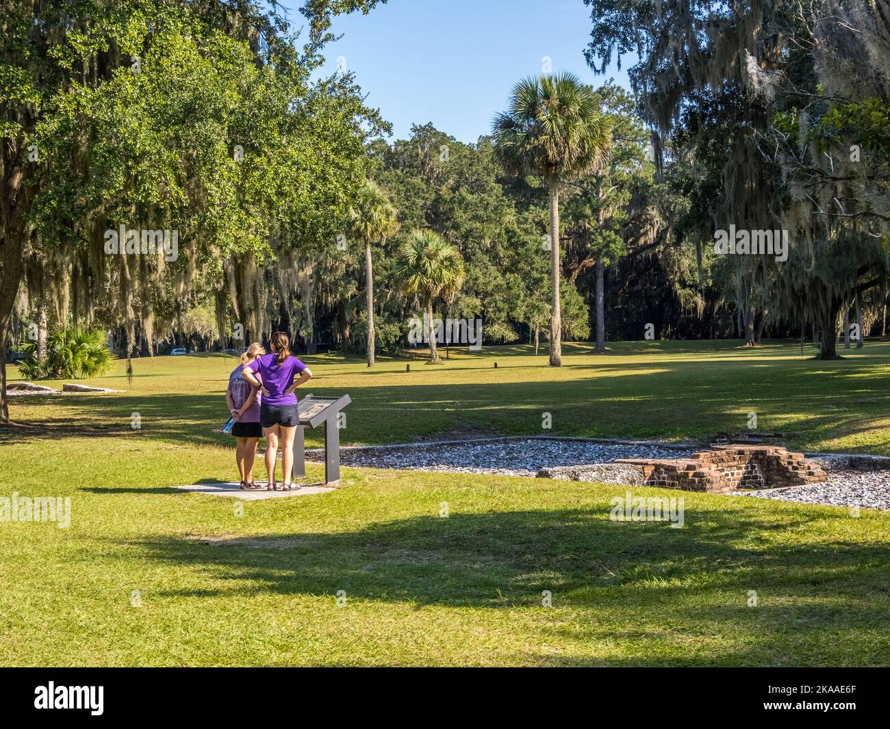 Fort Frederica National Monument on St Simons Island in Stock