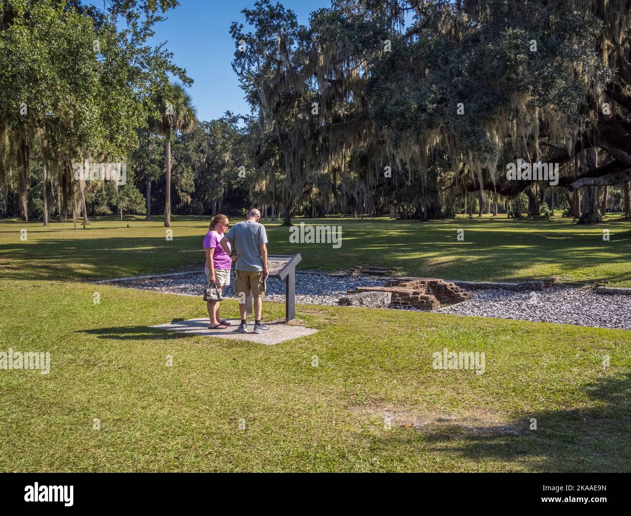 Fort Frederica National Monument on St Simons Island in Georgia Stock Photo