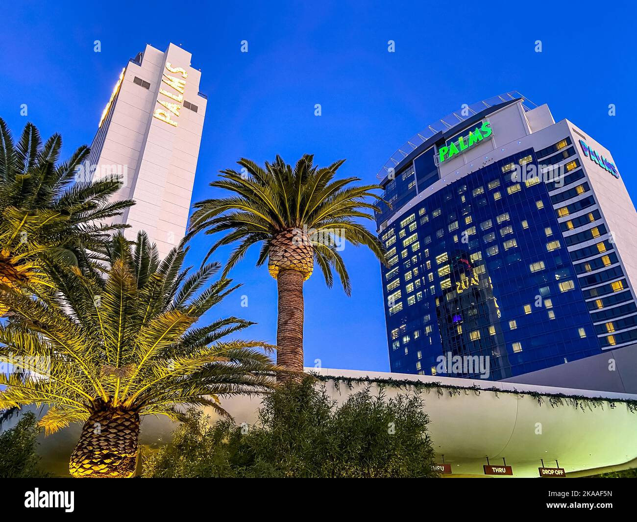 Palms Casino Resort aka Palms Place Hotel in Las Vegas, Nevada, USA. The Palms is the first casino resort owned by a Native American Tribe in Vegas. Stock Photo