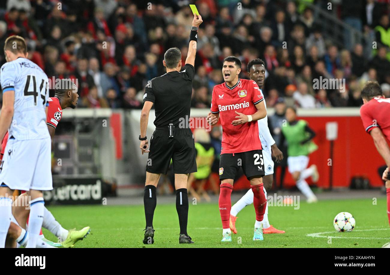 Leverkusen , Germany . 1 of November 2022, Exequiel Palacios (25) of