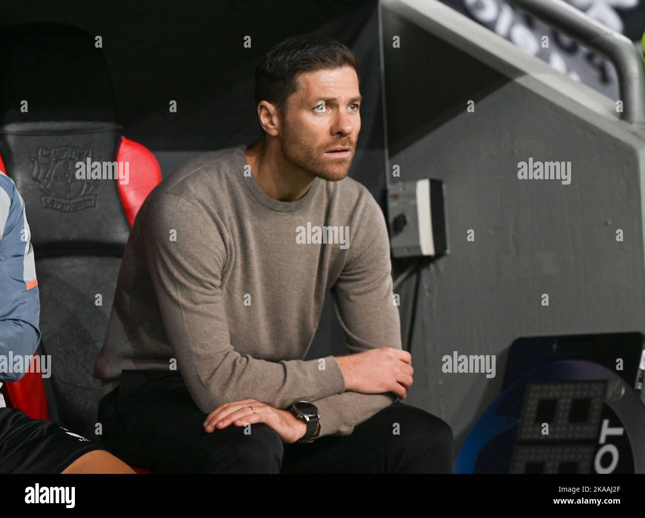 Leverkusen , Germany . 1 of November 2022, Head Coach Xabi Alonso of