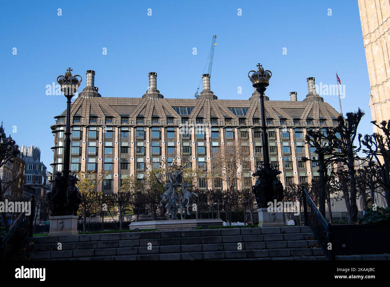 Westminster, London, UK. 1st November, 2022. Portcullis House, part of the Palace of Westminster in London. Labour are reported to have referred Conservative Home Secretary, Suella Braverman to the financial watching following her alleged leaks of e mails. Credit: Maureen McLean/Alamy Stock Photo