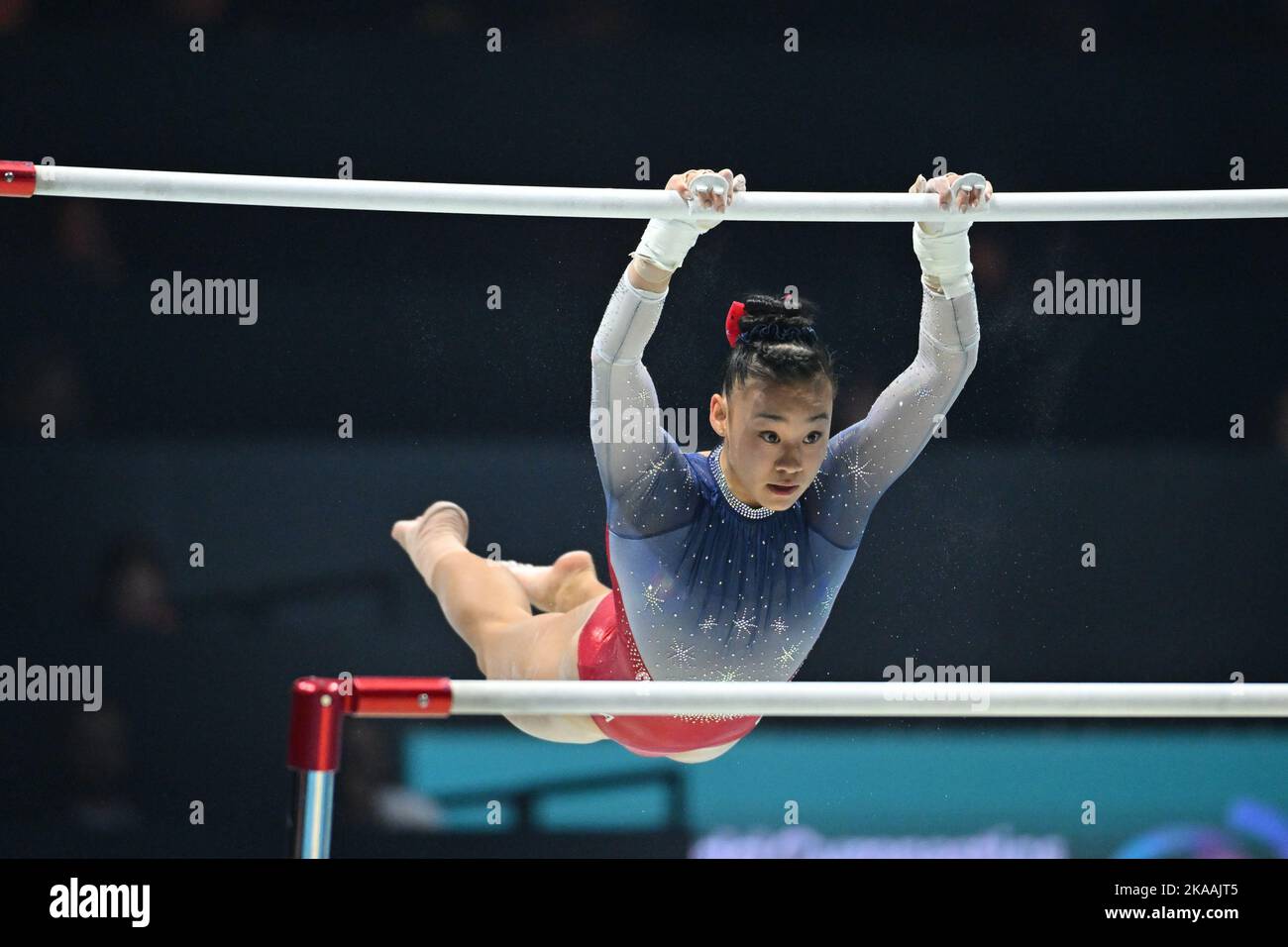 Liverpool, Italy. 01st Nov, 2022. Leanne Wong (USA) UB during Artistic