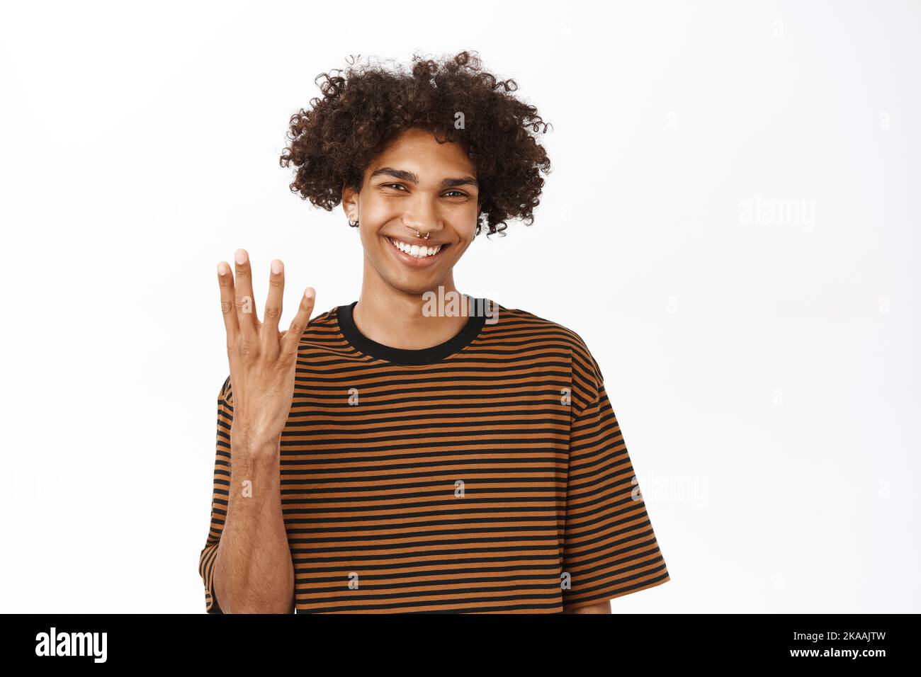 Male hand showing number four hi-res stock photography and images - Alamy