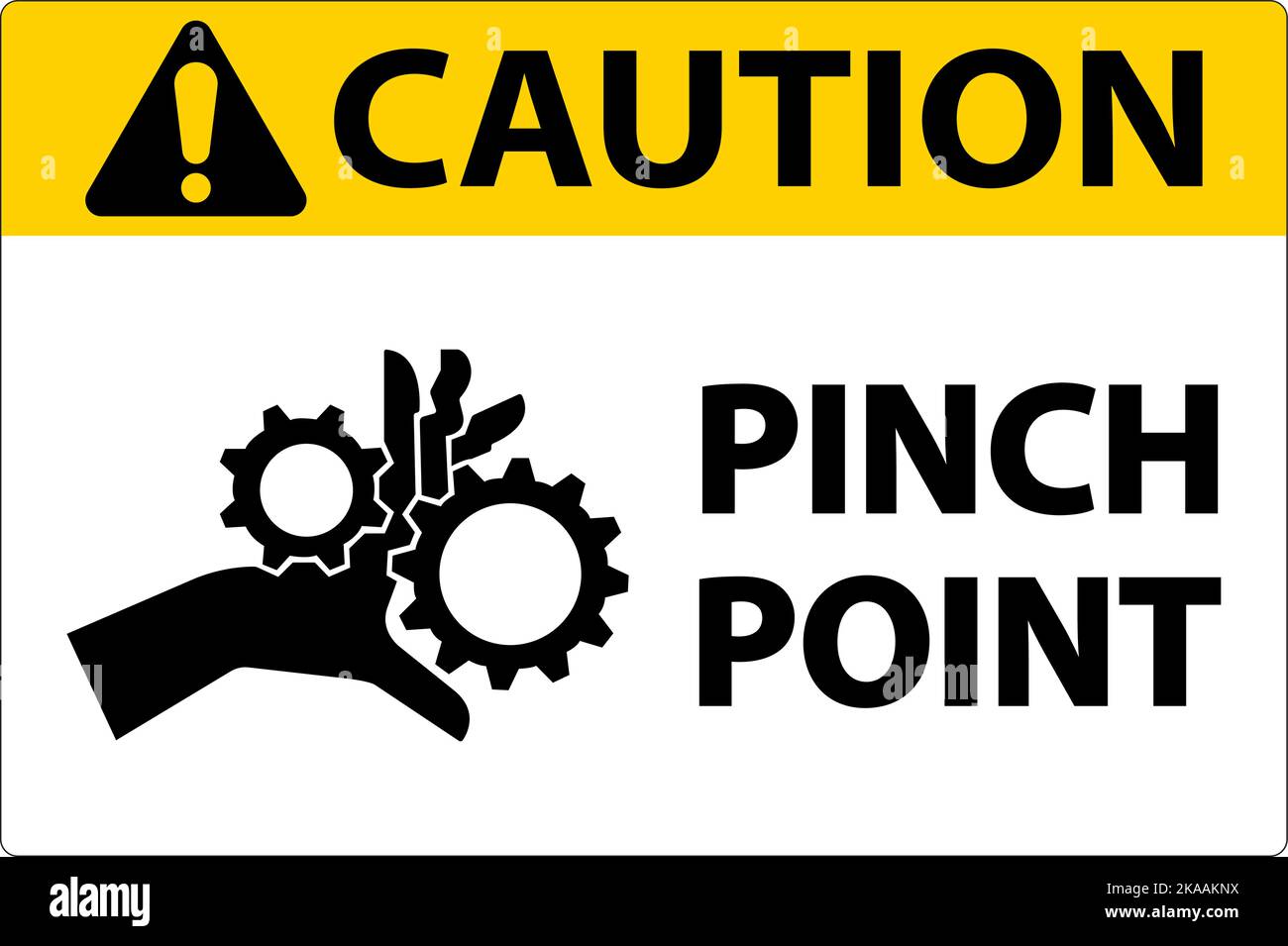 Caution Pinch Point Label Sign On White Background Stock Vector Image Caution Pinch Point Label Sign On White Background Stock Vector Image