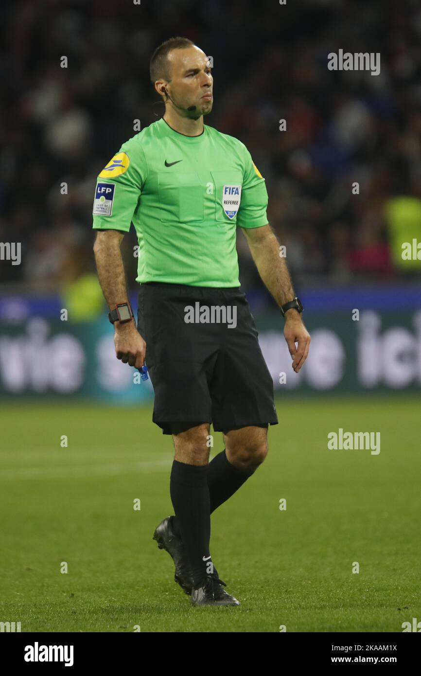 Referee Jerome BRISARD during the French championship Ligue 1 football