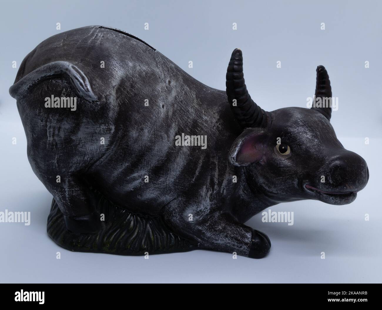 Decoration of a bull made of bronze Stock Photo