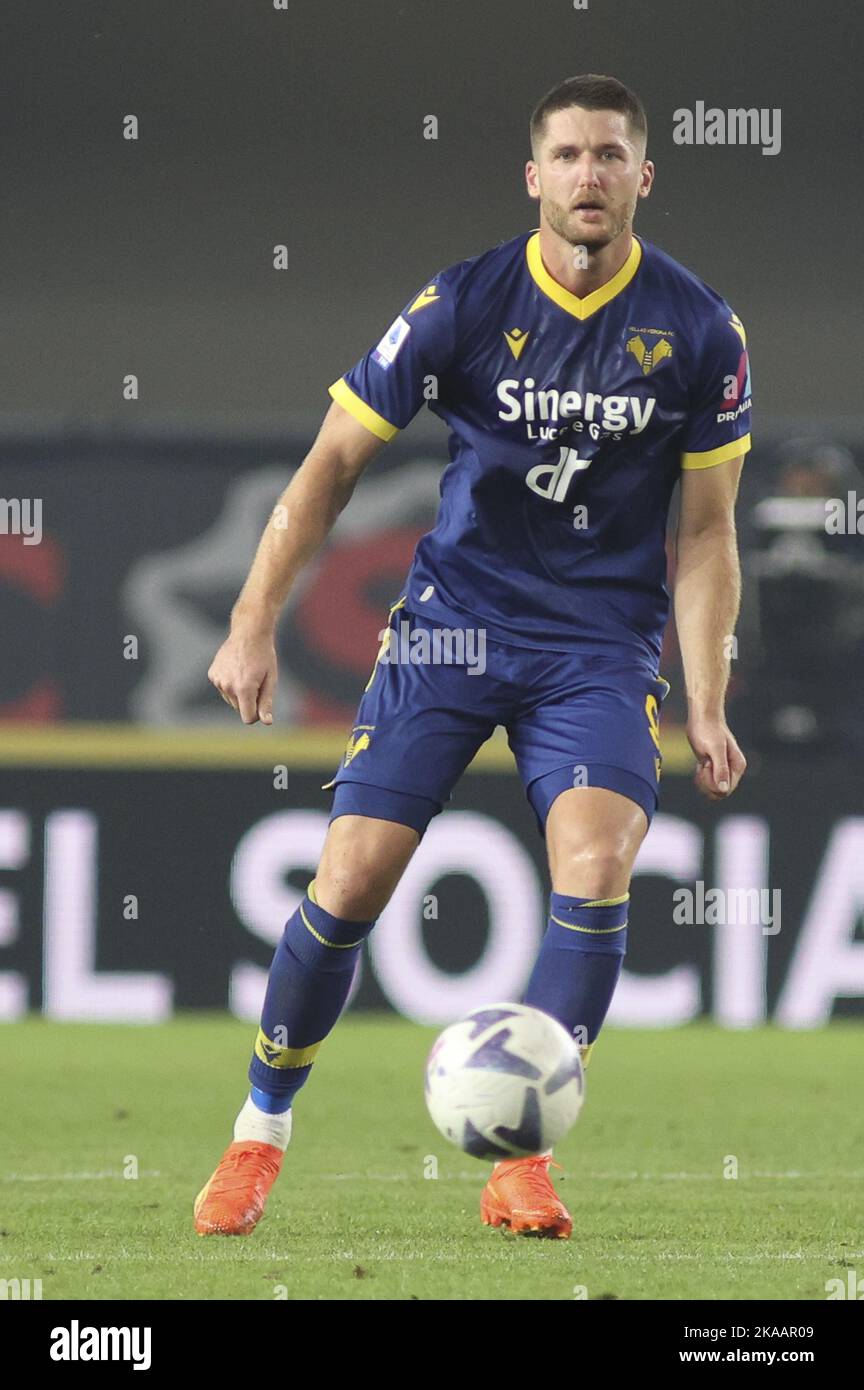 Verona, Italy. 31st Oct, 2022. Thomas Henry of Hellas Verona play the