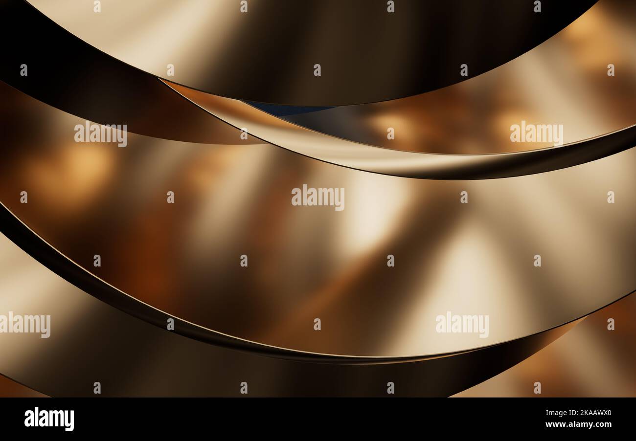 Metallic Line Geometry Metallic curve geometry background, 3d rendering. Digital drawing Stock ...