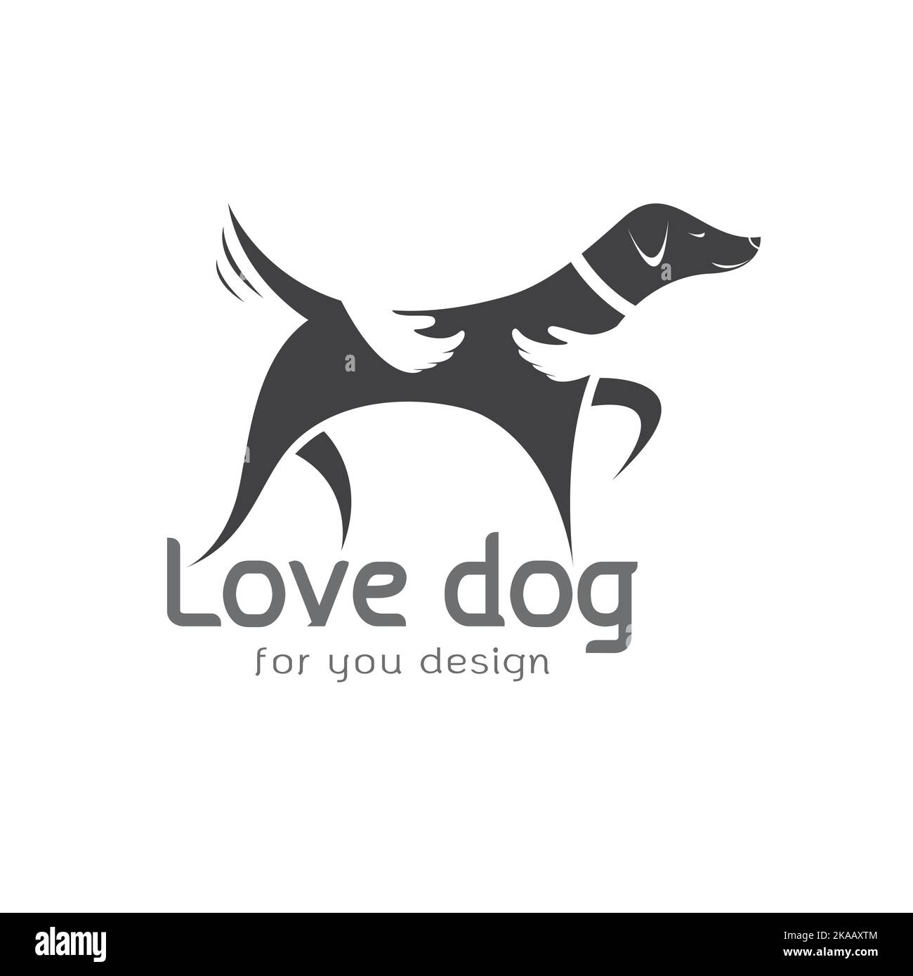 Vector of human hand that hugs the dog on white background. Pet Animal. Dog Icon. Easy editable layered vector illustration. Animals. Stock Vector