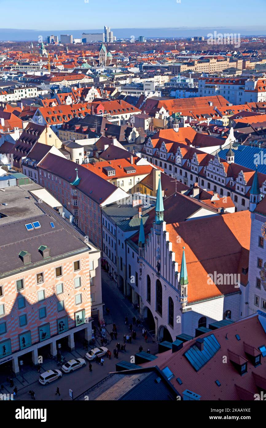 aerial of Munich in beautiful weather Stock Photo Alamy