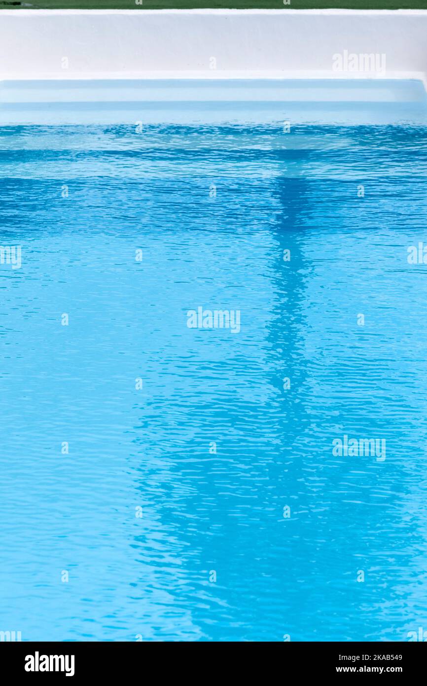 background of blue water in the pool Stock Photo