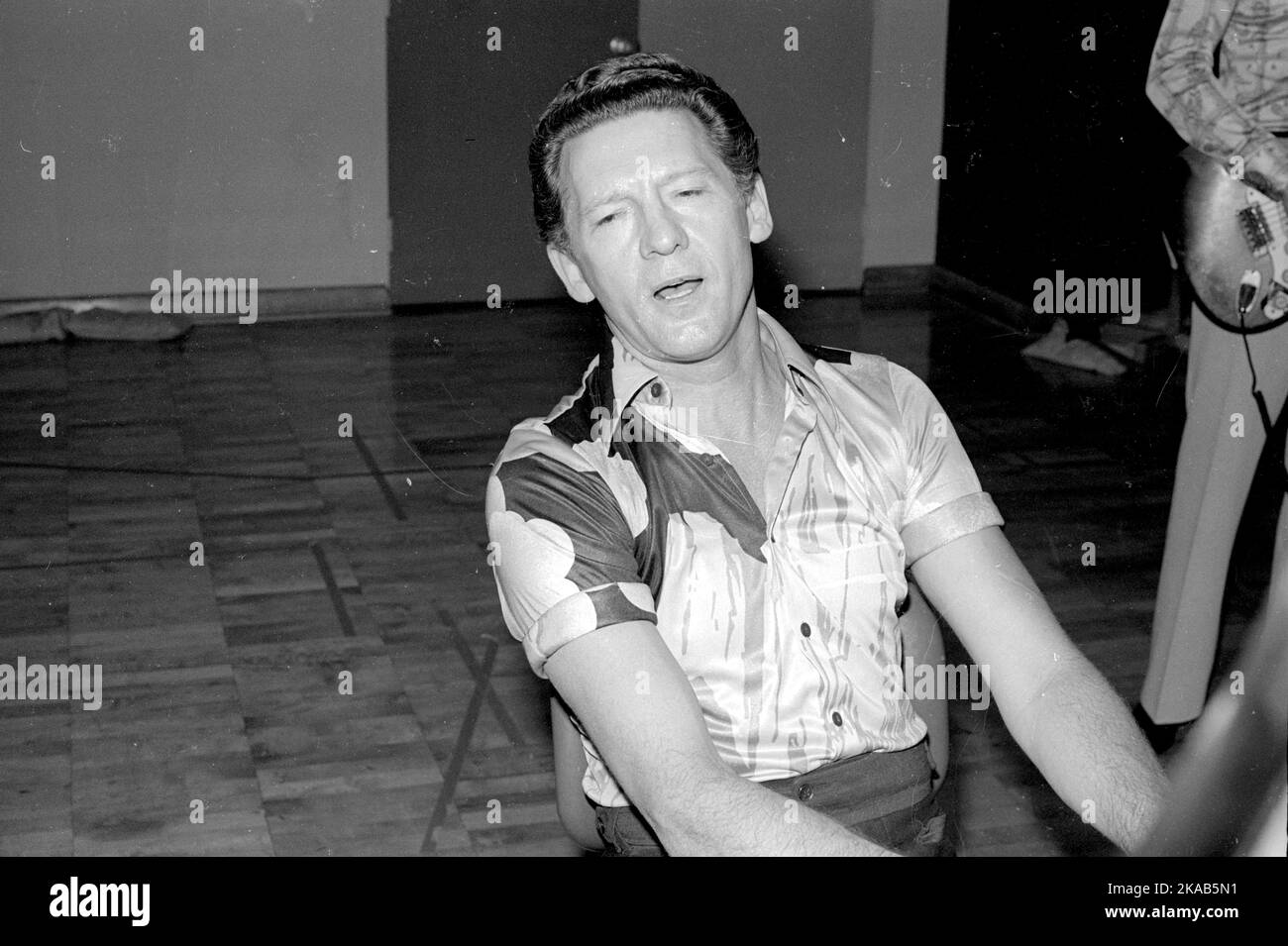 BURBANK, CA - NOVEMBER 08: Jerry Lee Lewis performs on the Midnight Special TV show at NBC Studios on November 8, 1976 in Burbank, California.  Credit: Jeffrey Mayer / Rock Negatives / MediaPunch Stock Photo