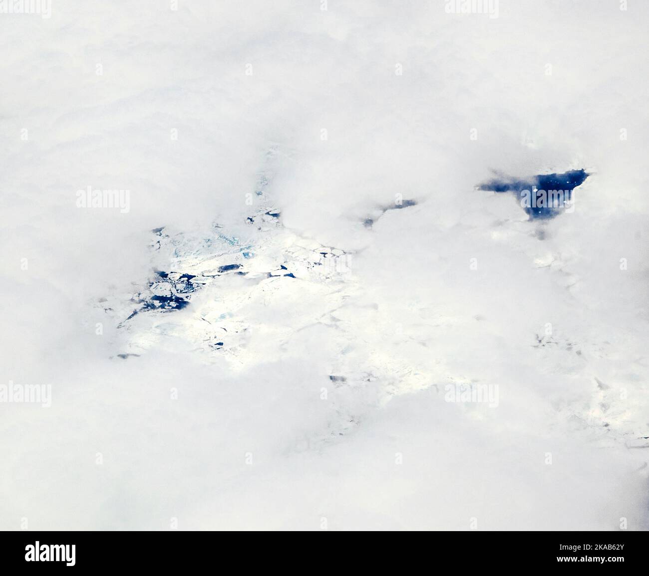 sheet of ice floating on the arctic ocean Stock Photo