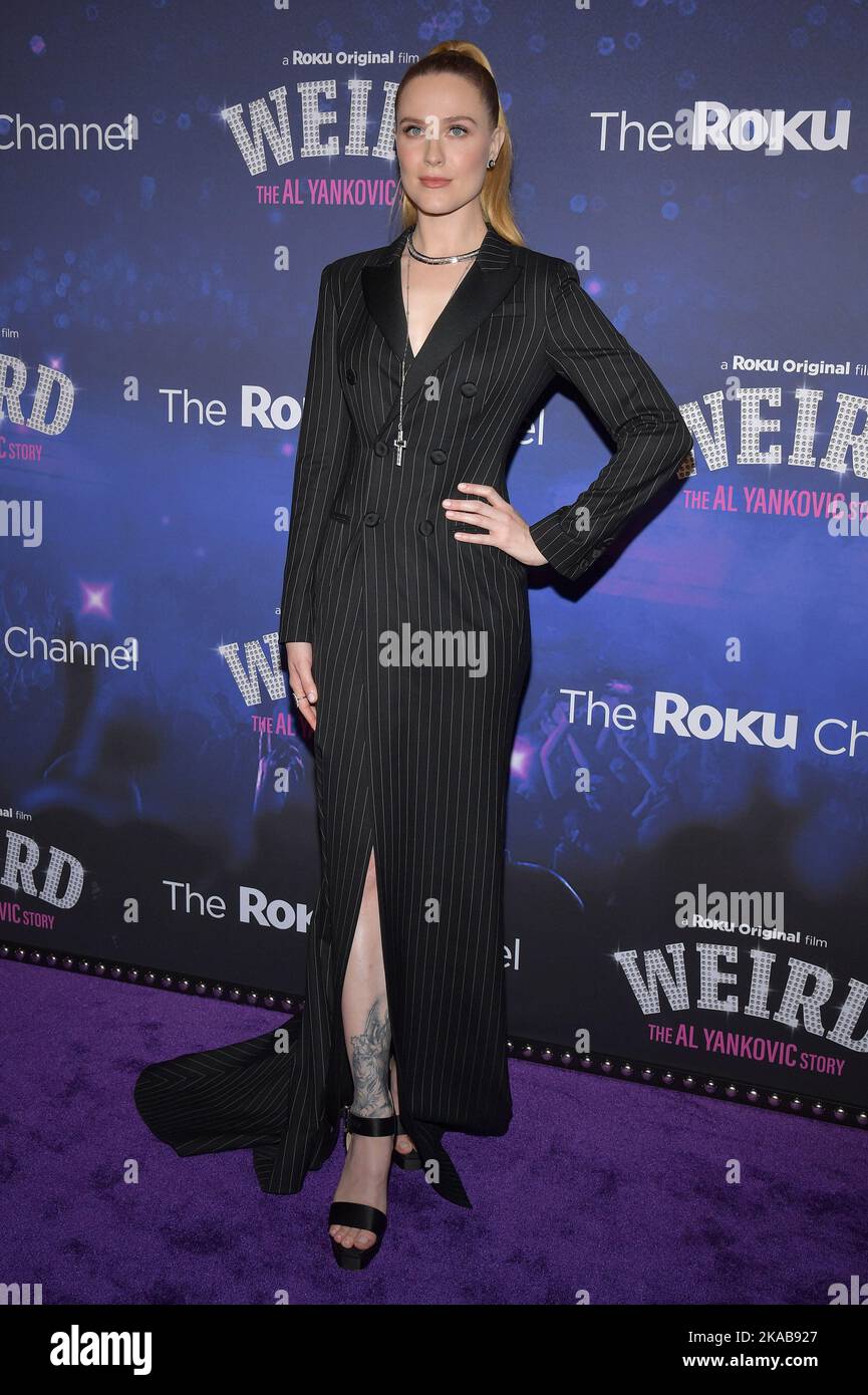 New York City, NY, November 1, 2022. Evan Rachel Wood attends the Weird ...