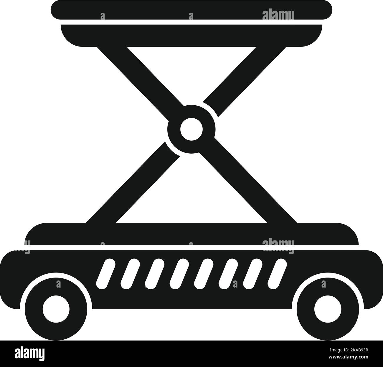 Support airplane icon simple vector. Ground airport. Stair bus Stock Vector