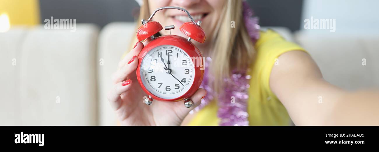 Set alarm on specific time Stock Photo