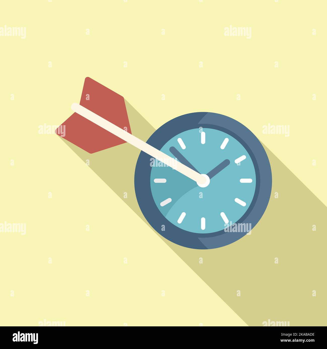 Time target icon flat vector. Work control. Timer watch Stock Vector ...