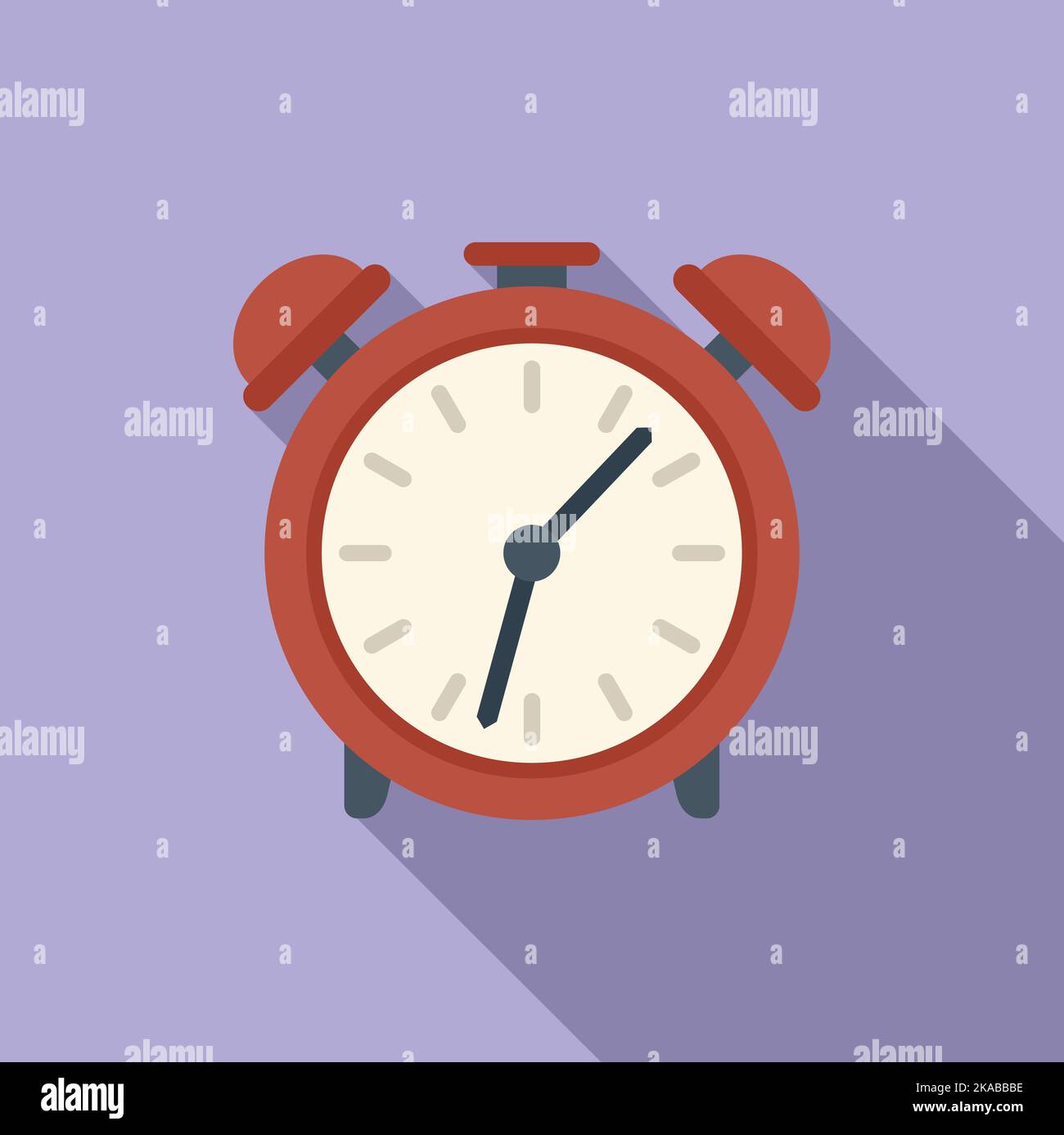 Alarm clock icon flat vector. Work control. Task school Stock Vector ...