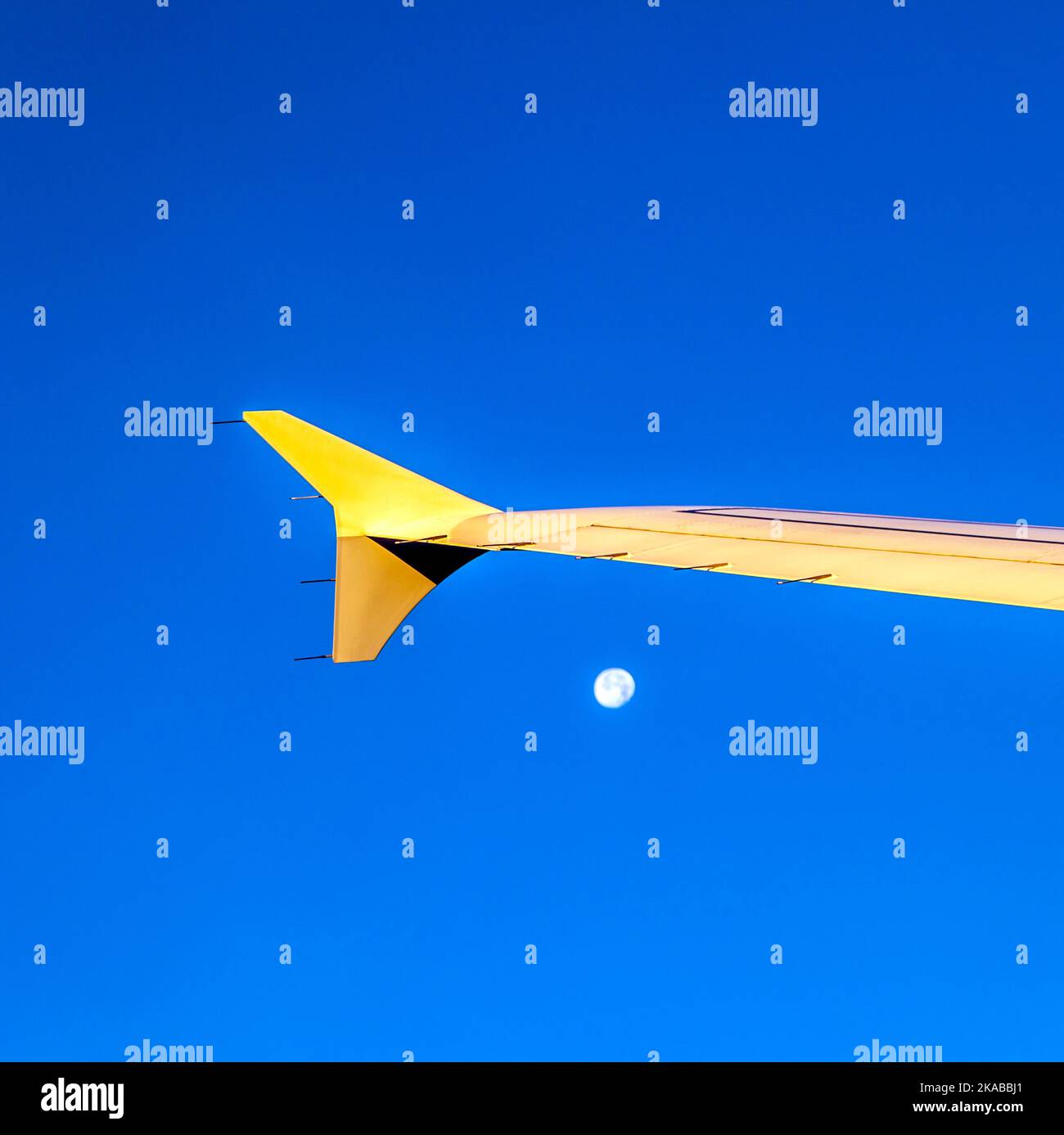 High altitude aircraft with moon hi-res stock photography and images ...