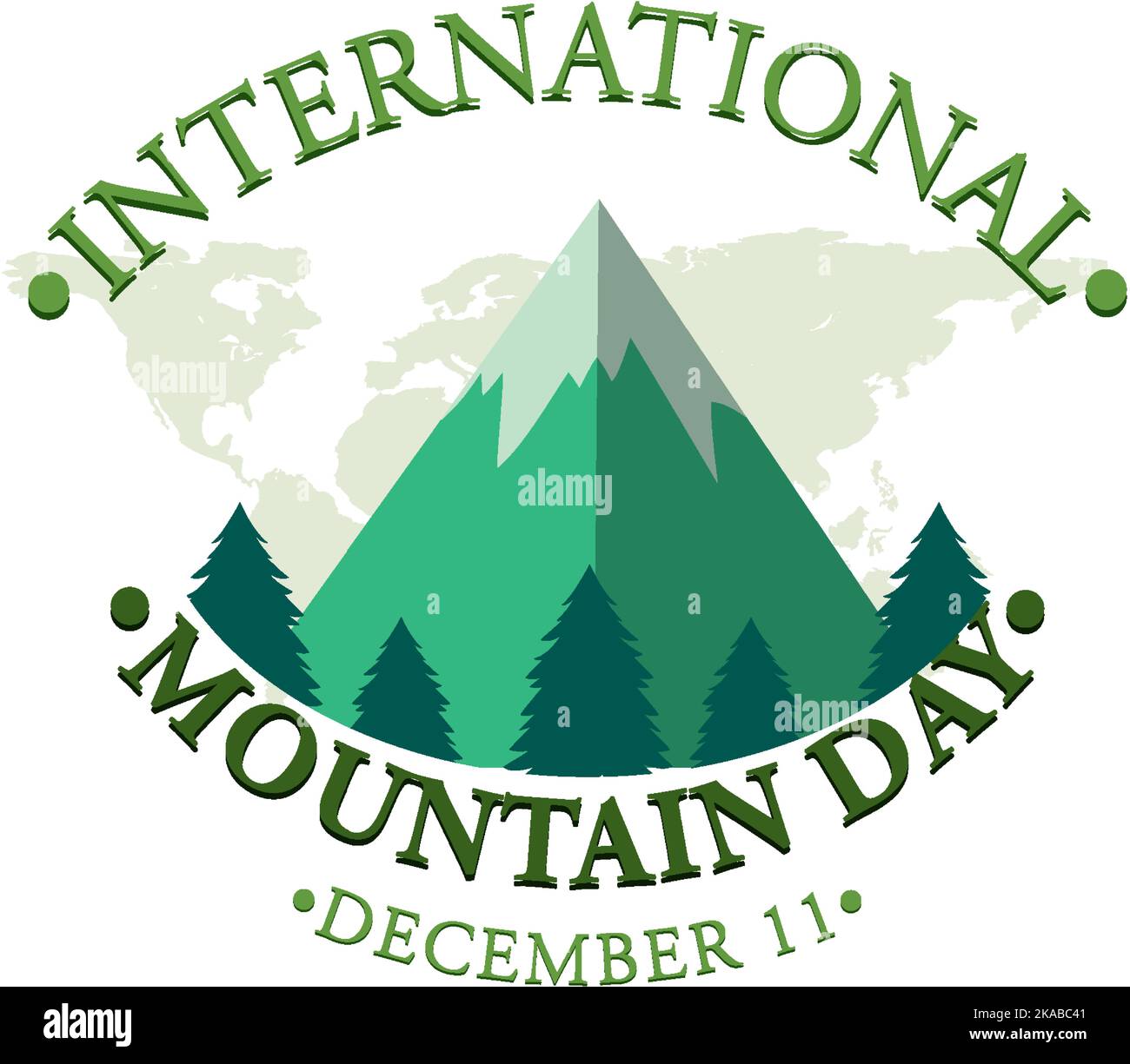 International Mountain Day Poster Template illustration Stock Vector