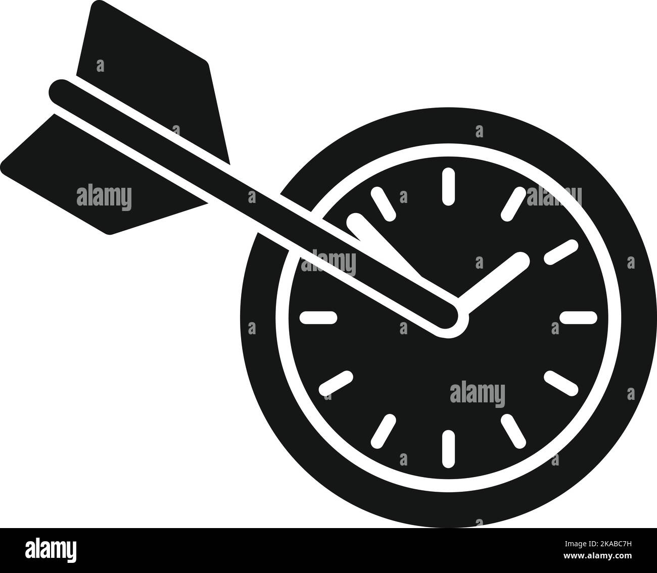 Target time clock isolated Black and White Stock Photos & Images - Alamy