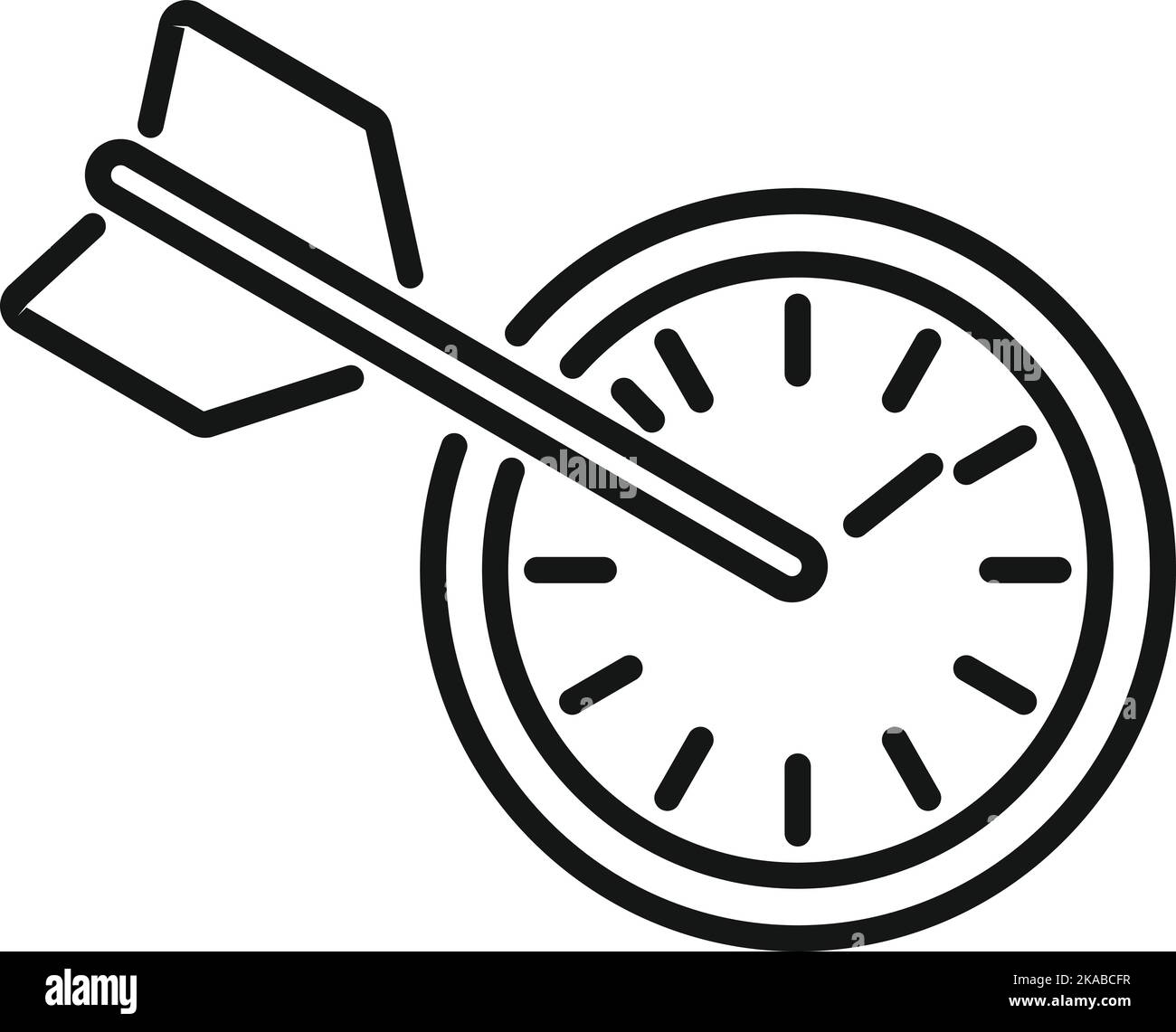 Time target icon outline vector. Work control. Timer watch Stock Vector ...