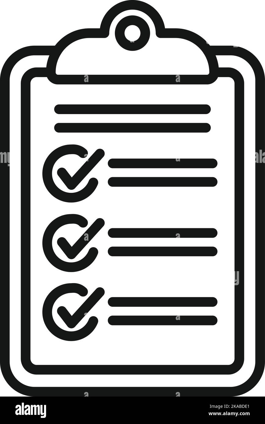 Task board icon outline vector. Work project. School schedule Stock ...