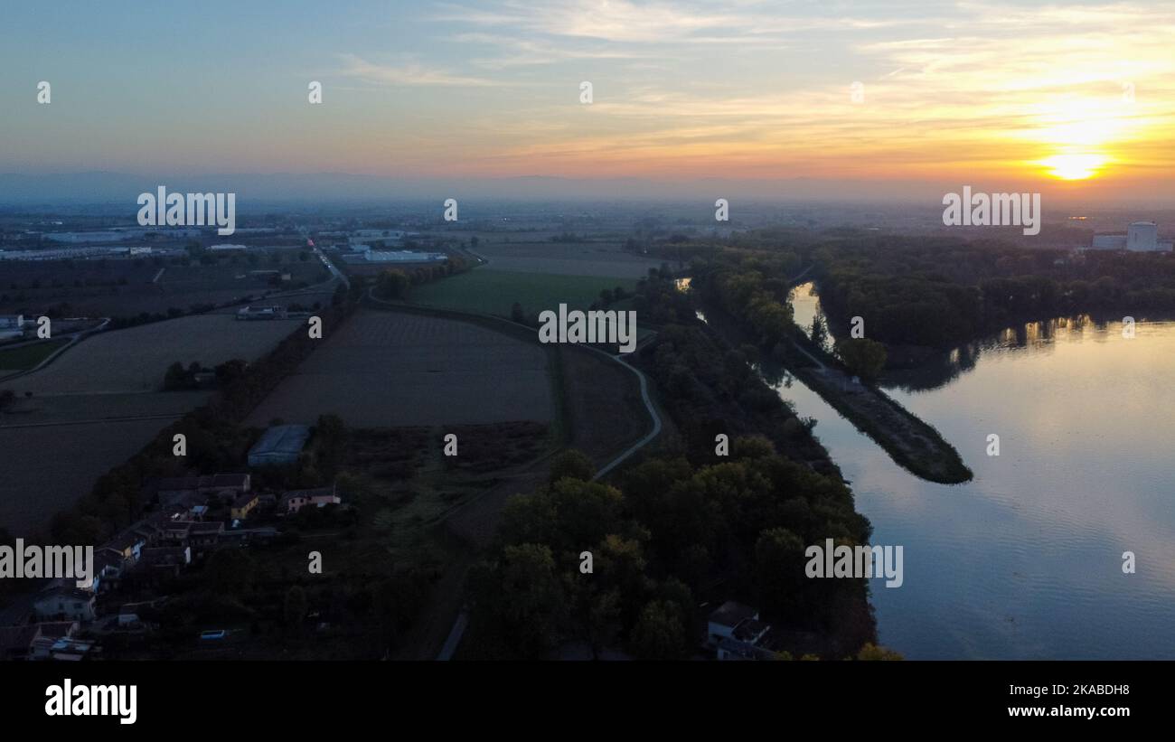 Flying over bridge across river hi-res stock photography and images - Alamy