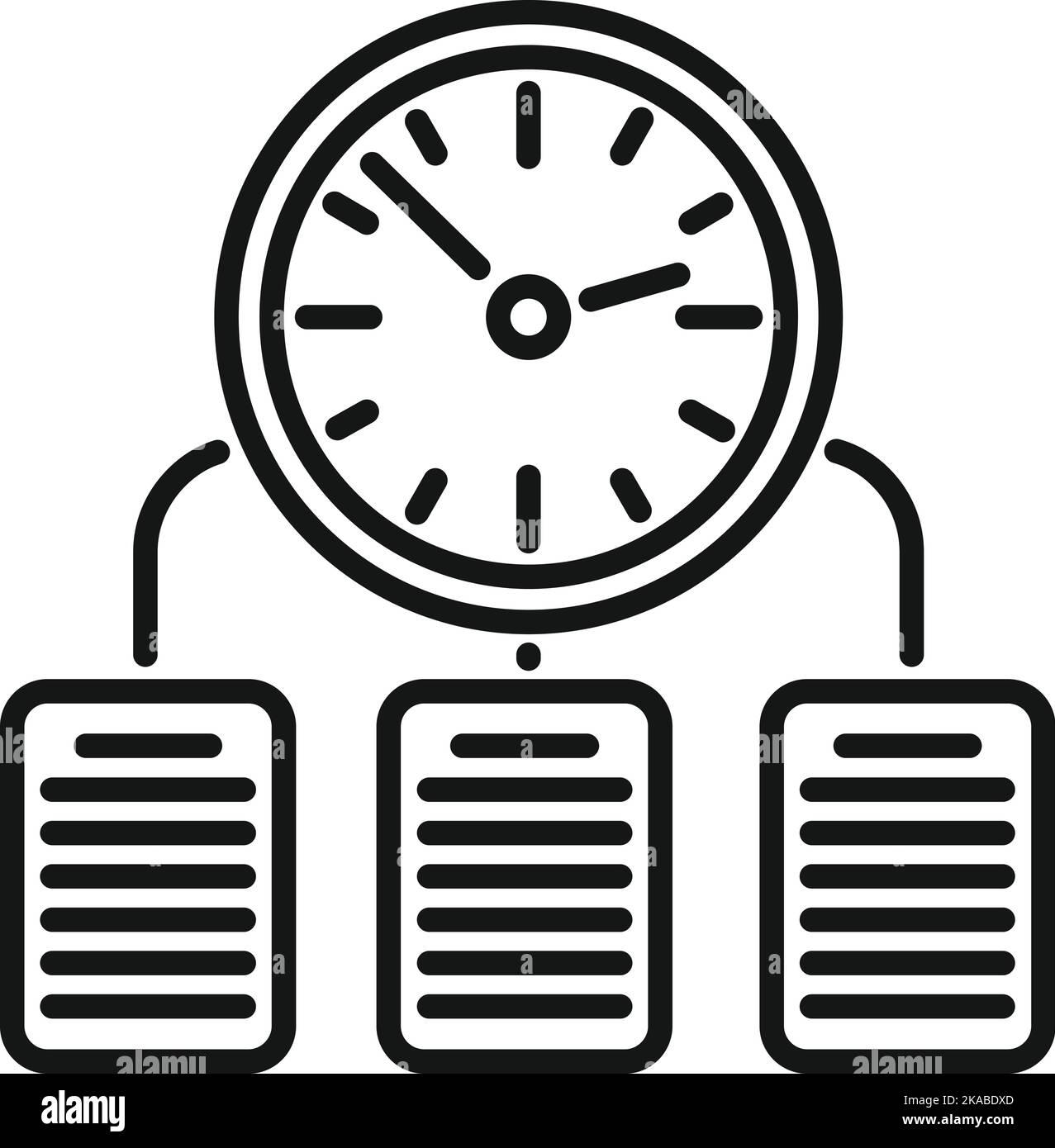 Time management icon outline vector. Business clock. Work control Stock