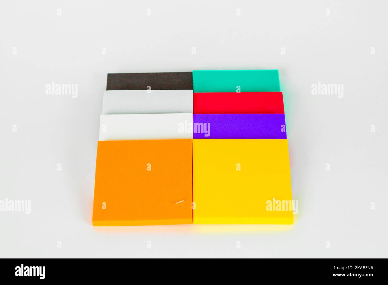 polystyrene forms in different colors and sizes Stock Photo - Alamy
