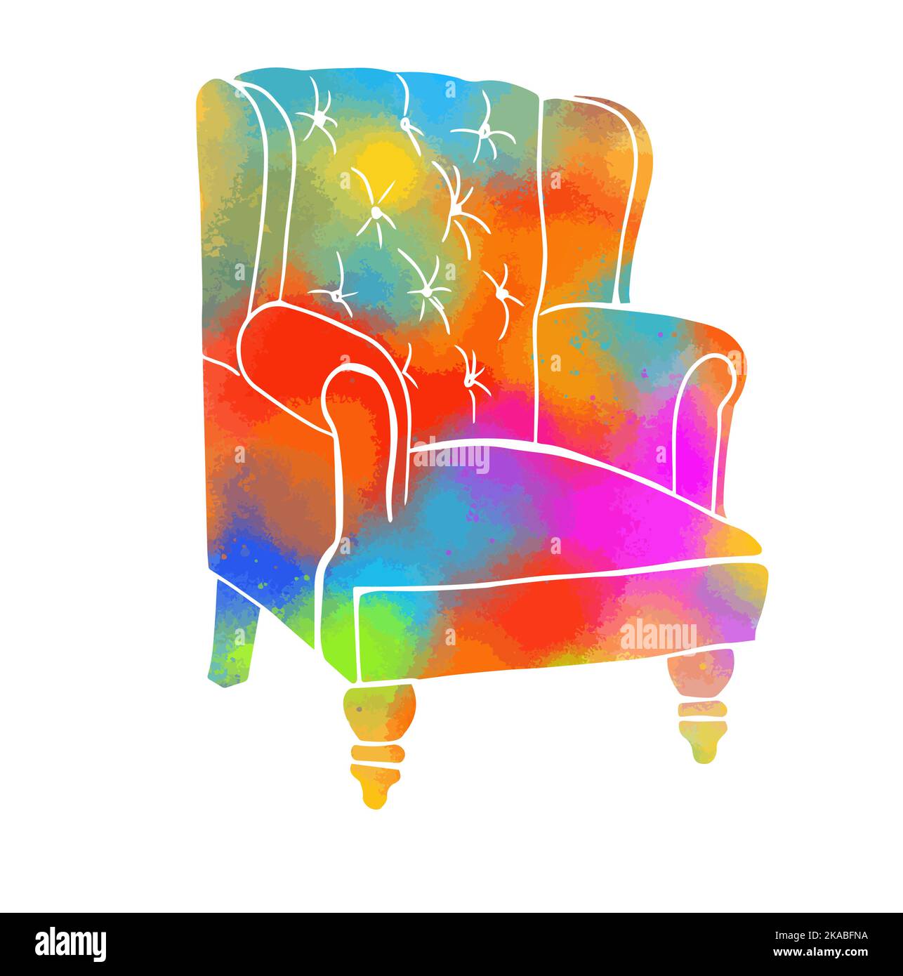 Chair silhouette colorful. Vector illustration Stock Vector Image & Art ...