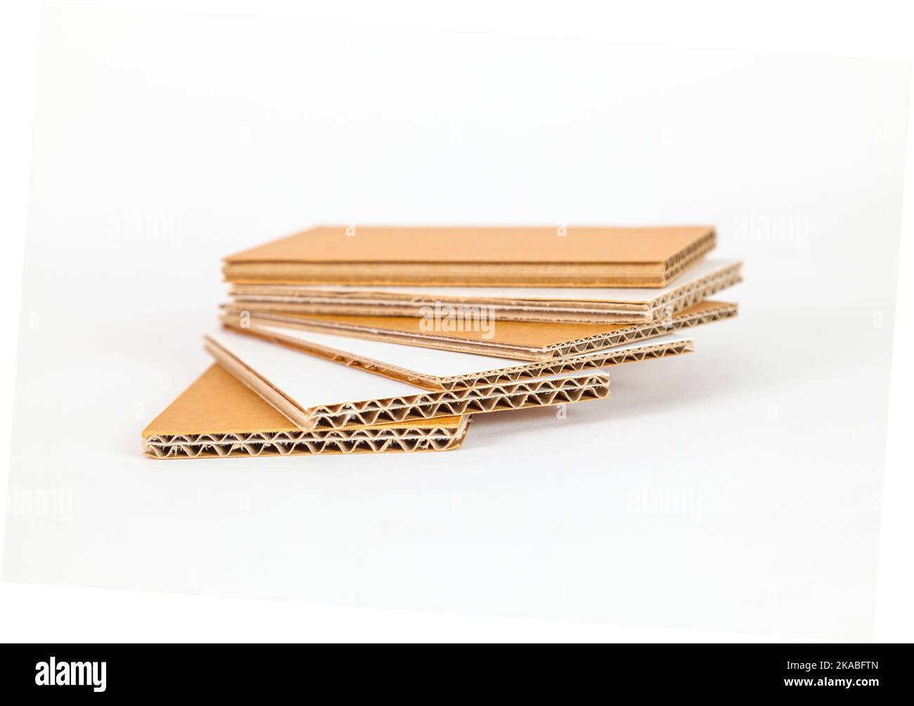 cardboard samples in different thickness and color Stock Photo Alamy