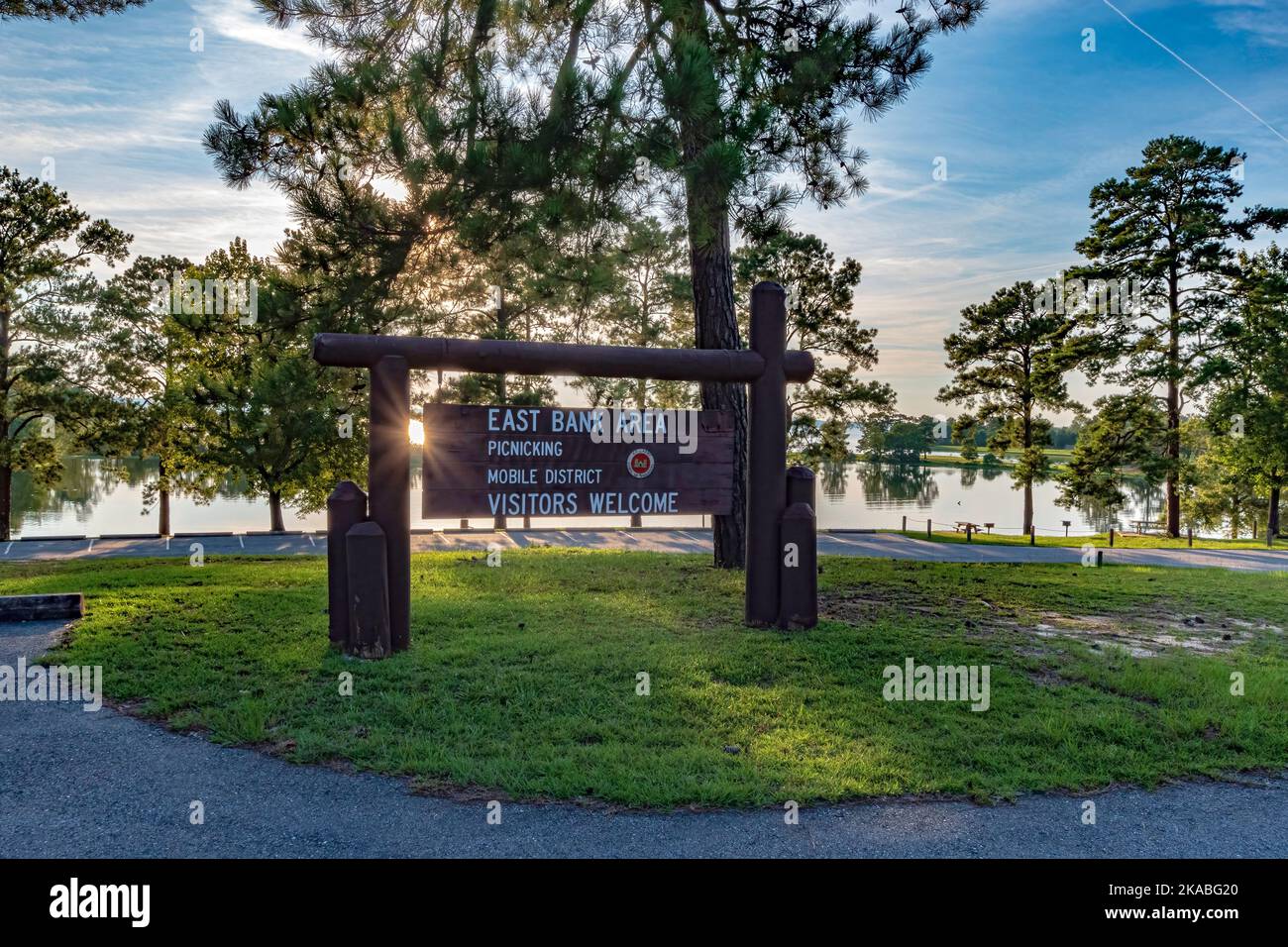 Fort Gaines, USA Aug. 13, 2022 Sign for the East Bank