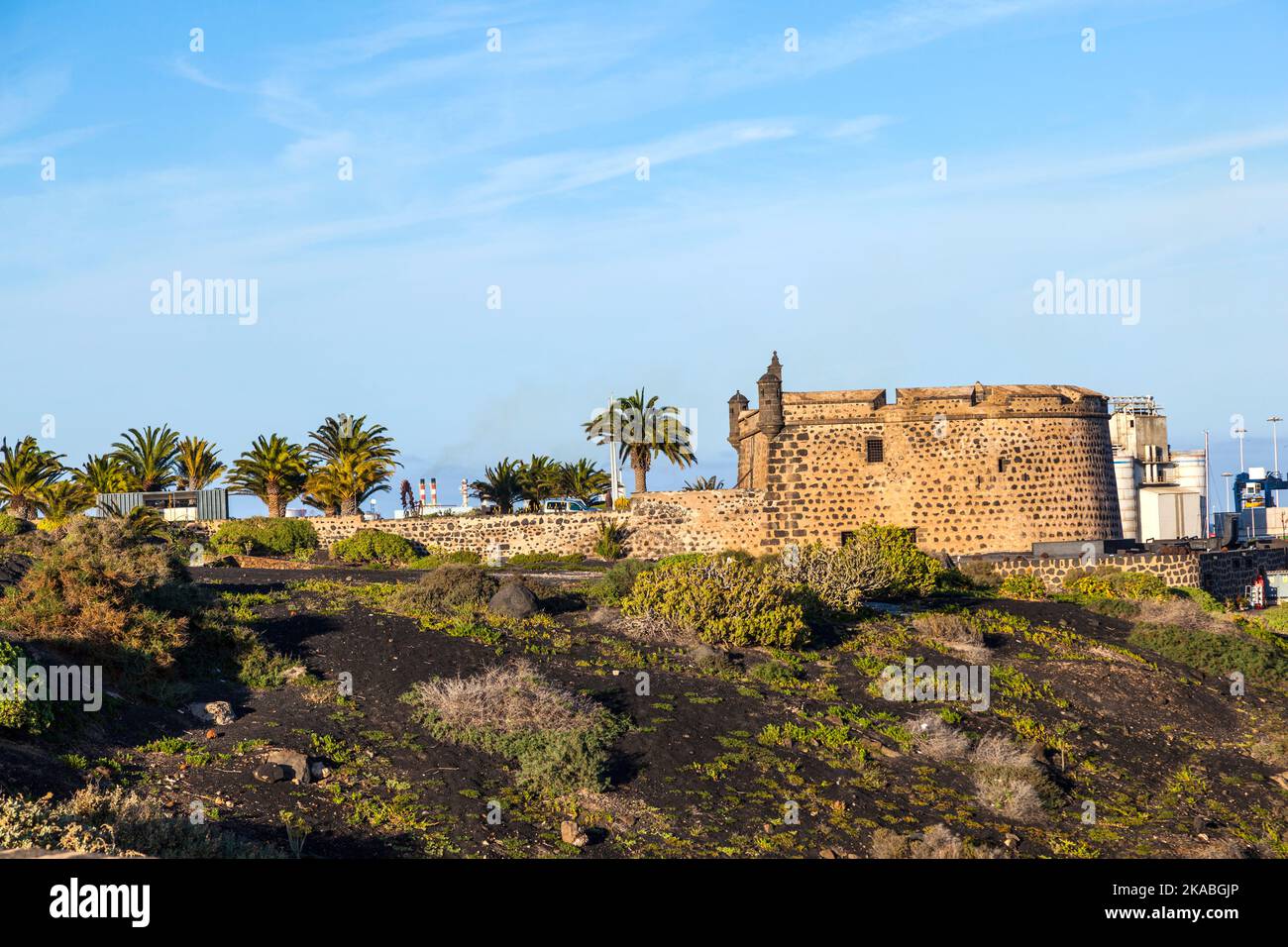 old Castillo de San Jose in Arrecife Stock Photo