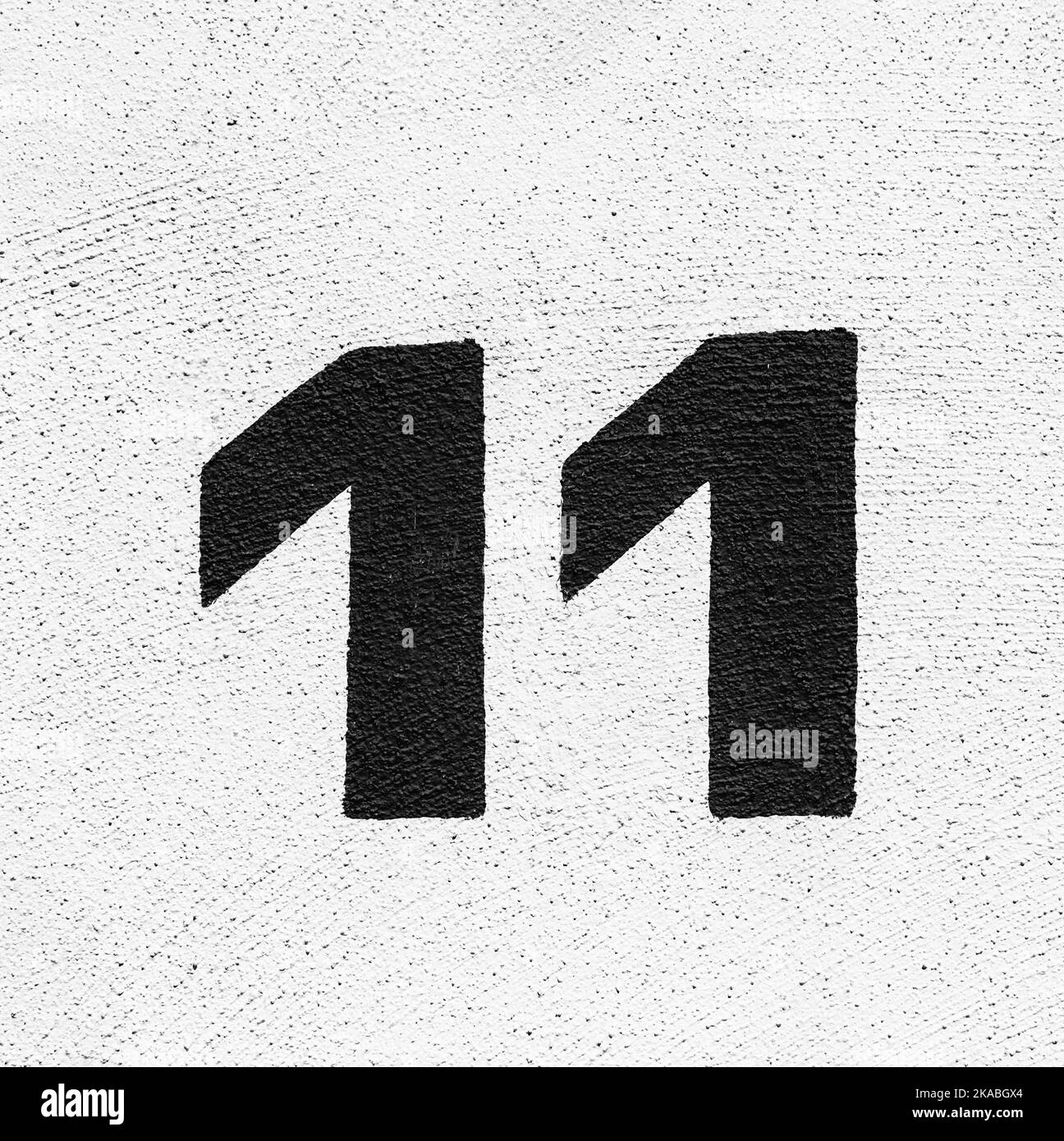 House number 11painted at the wall Stock Photo - Alamy