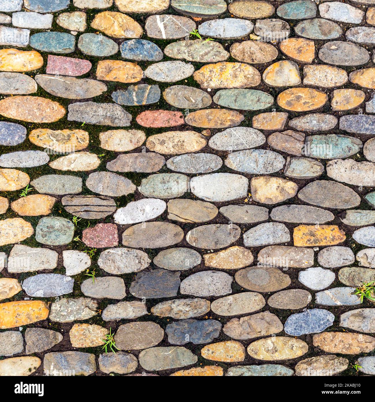 Abstract background of cobblestone pavement Stock Photo - Alamy