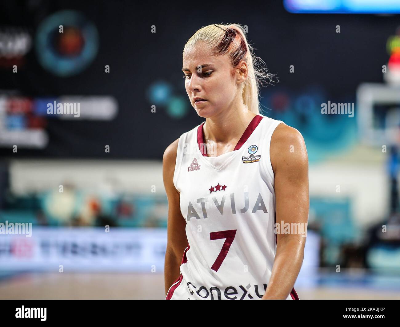 Spain, Tenerife, September 25, 2018: Latvian female basketball player Elina Babkina during the FIBA Women's Basketball World Cup Stock Photo