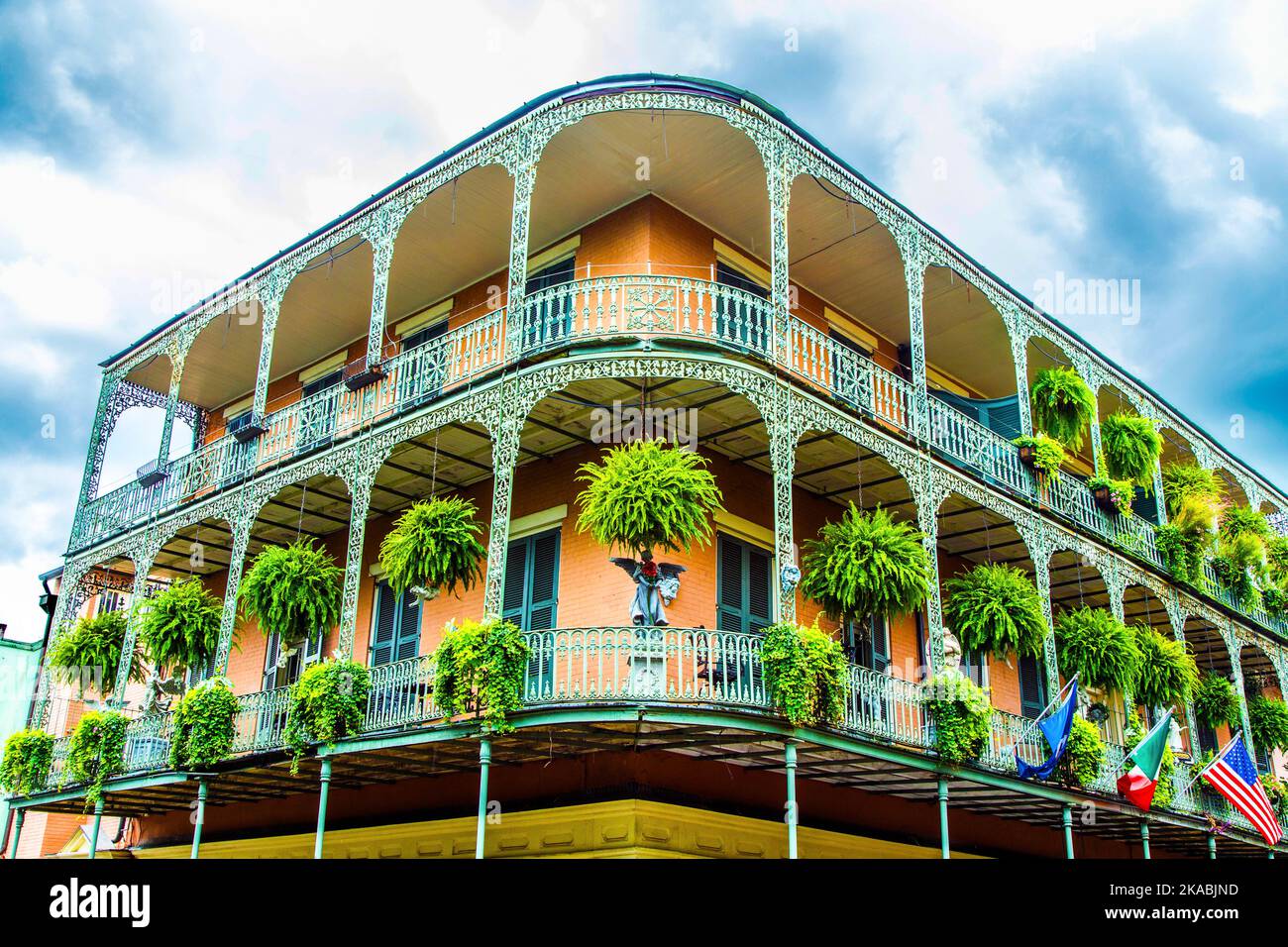 old New Orleans houses in french Quarter Stock Photo Alamy