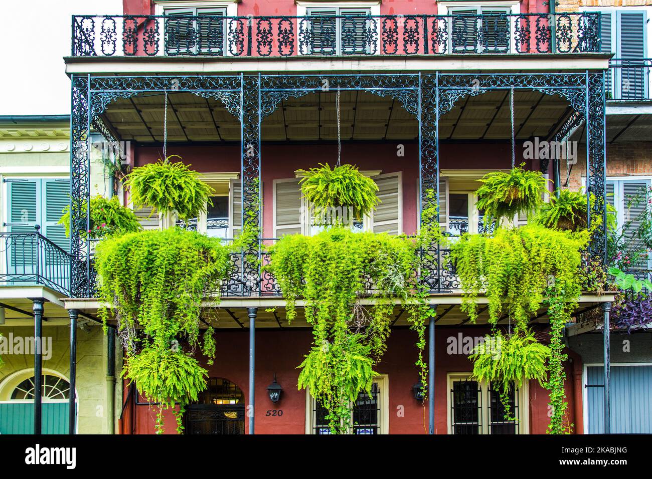 old New Orleans houses in french Quarter Stock Photo Alamy