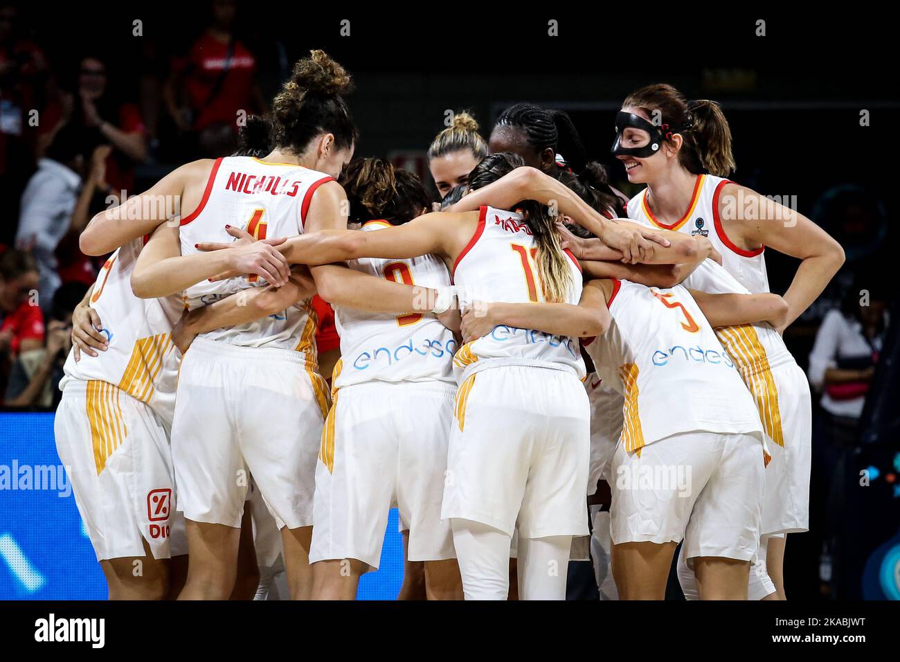 Spain, Tenerife, September 26, 2018: Spanish women's national basketball team during the FIBA Women's Basketball World Cup Stock Photo