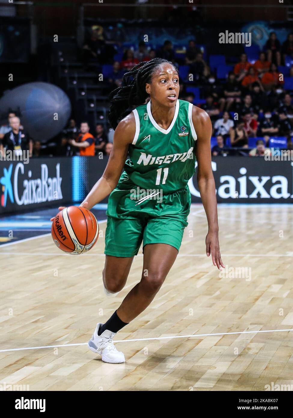 Spain, Tenerife, September 28, 2018: Nigerian basketball player Adaora Elonu in action during the FIBA Women's Basketball World Cup Stock Photo